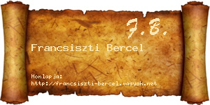 Francsiszti Bercel névjegykártya